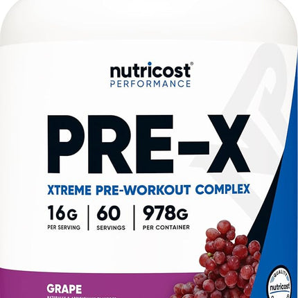 Nutricost Pre-Workout Complex Powder Grape (60 Ser