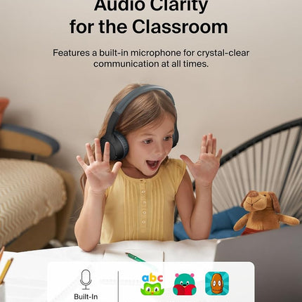 Belkin SoundForm Mini Kids Wireless Headphones with Microphone - Black
