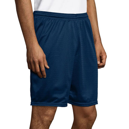 Hanes Sport Men's Mesh Pocket Shorts, Men’s Performance Gear Shorts, Men’s Athletic Shorts, 9" Inseam, Navy, Medium