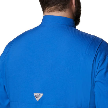 Columbia Men’s PFG Tamiami™ II Long Sleeve Shirt — Big, Vivid Blue, 6X