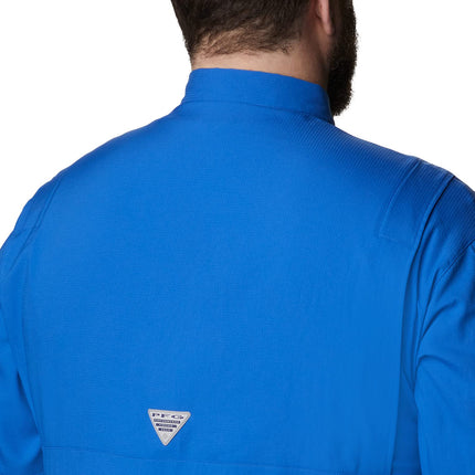 Columbia Camisa PFG Tamiami II de manga larga para hombre, Azul Vivo, Mediana