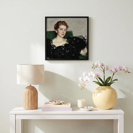 Americanflat 16x16 Picture Frame in Black - Thin Border Photo Frame with Plexiglass Cover and Hanging Hardware Included - Square Picture Frame for Wall