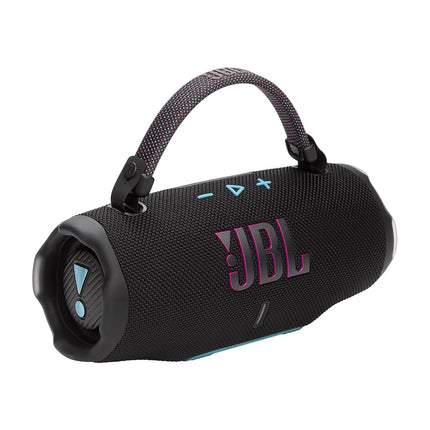 JBL Charge 6 - Altavoz Bluetooth Portátil Resistente al Agua y a las Caídas, Sonido JBL Pro Audaz y AI Sound Boost, 28 Horas de Reproducción, Batería Externa Integrada y Incluye una Correa de Transporte Resistente/Extraíble (Negro/Verde azulado)