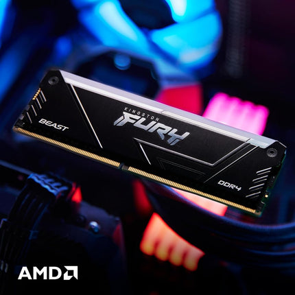 Kingston FURY Beast RGB 8GB 3200MT/s DDR4 CL16 DIMM Computer Memory KF432C16BB2A/8