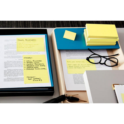 Notas Post-it, 101,6 x 152,4 mm, 5 blocs, las notas adhesivas n.º 1 favoritas de Estados Unidos, colección Beachside Café, colores pastel, reciclables (660-5PK-AST)