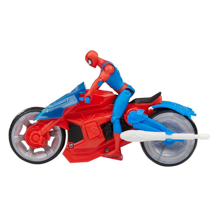 Spider-Man Marvel Web Blast Cycle Toy Set with 10-cm Action Figure and 2 Web Projectiles