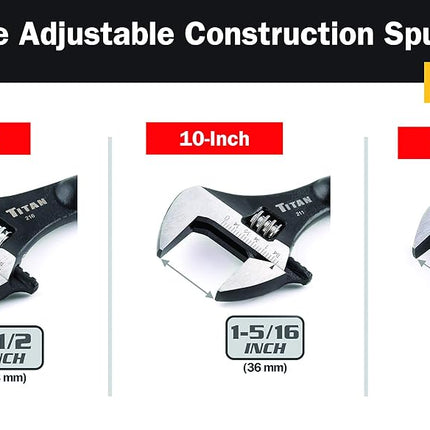 Titan 223 3-Piece Adjustable Construction Spud Wrench Set