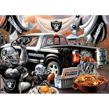 MasterPieces - Rompecabezas de 1000 piezas, NFL Las Vegas Raiders, Divertido para adultos y familia, Acabado antideslumbrante, 48.9 cm x 67.9 cm