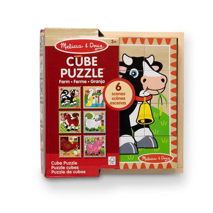 Melissa and Doug - Cube Puzzle - Farm - 16 Pieces