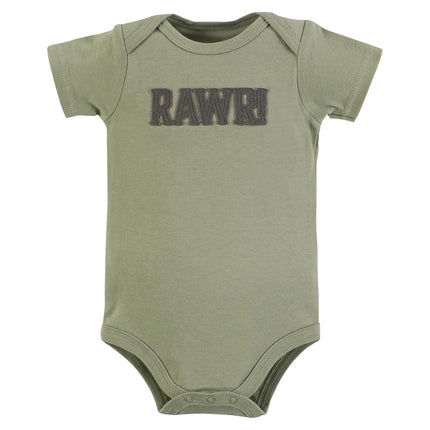 Hudson Baby Unisex Baby Cotton Bodysuits, Modern Dino, Preemie
