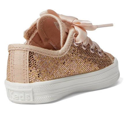 Keds Girl's Kickstart Jr. Celebrations (Toddler/Little Kid) Sneaker, Rose Gold Sparkle, 9 US Little Kid