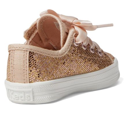 Keds Girl's Kickstart Jr. Celebrations (Toddler/Little Kid) Sneaker, Rose Gold Sparkle, 9 US Little Kid