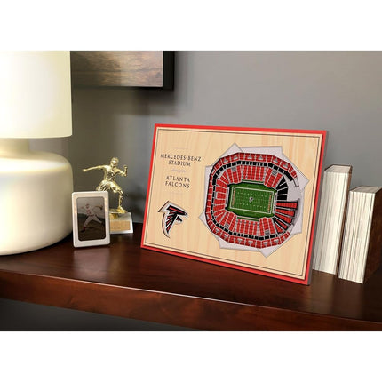 YouTheFan NFL Atlanta Falcons Stadium 3D Mural Wood Desktop Wooden Sign Wood