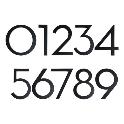 HASWARE Floating House Number 6 inch Stylish Door Numbers Alphabet Plaque Street Home Address Numerals (Black, 1)