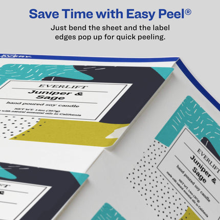Avery Matte White Rectangle Labels with Sure Feed, 4" x 3-1/3", 400 Matte White Printable Labels
