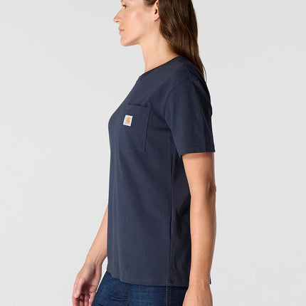 Carhartt Men's K87 Workwear Pocket Short Sleeve T-Shirt Work Utility, Navy, XX-Large Plus