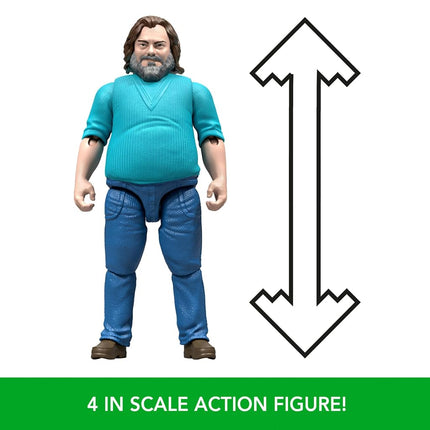 Mattel Minecraft Action Figure & Accessories Set, 4-inch Steve Posable Character Collectible Inspired by A Minecraft Movie, JFR57
