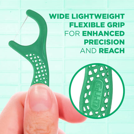 GUM Hilo dental con aplicador Professional Clean (150 aplicadores, paquete de 4) Menta fresca