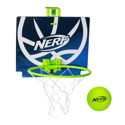 NERF Nerfoop -- The Classic Mini Foam Basketball and Hoop -- Hooks On Doors -- Indoor and Outdoor Play -- A Favorite Since 1972