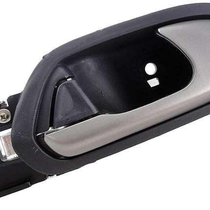 Poignée de porte intérieure avant côté passager Dorman 81447 compatible avec certains modèles Honda, levier argent lisse ; boîtier bleu