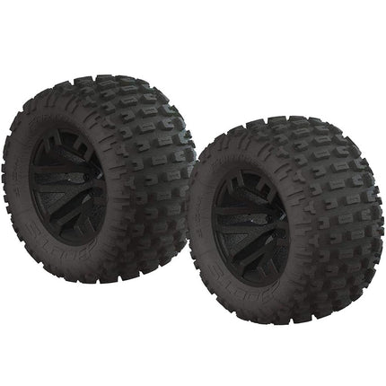 Arrma dBoots Fortress MT Tire Set Glued Blk (2), AR550044