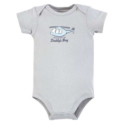 Hudson Baby Bodysuits de algodón unisex para bebés, Born to Fly, 0-3 Meses