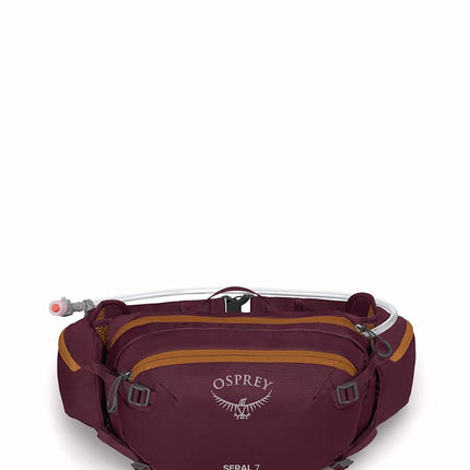 Sac banane de vélo unisexe Osprey Seral 7L avec poche à eau Hydraulics, couleur violet abricot