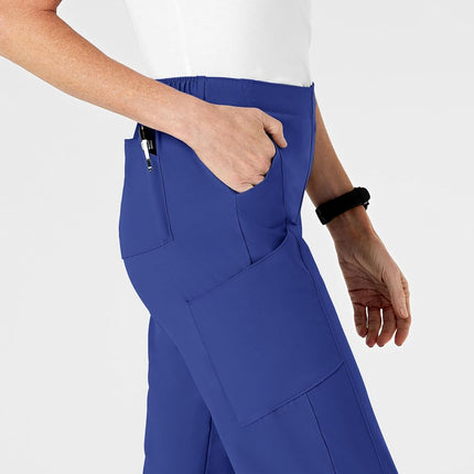 WonderWink Tall Size Women's Flat Front Cargo Pant, Galaxy Blue, 3X-Large