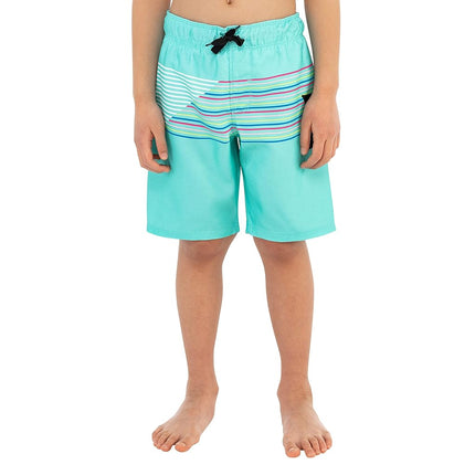 Maillot de bain Hurley pour garçons, à enfiler, Aurora Green/Slash, 6