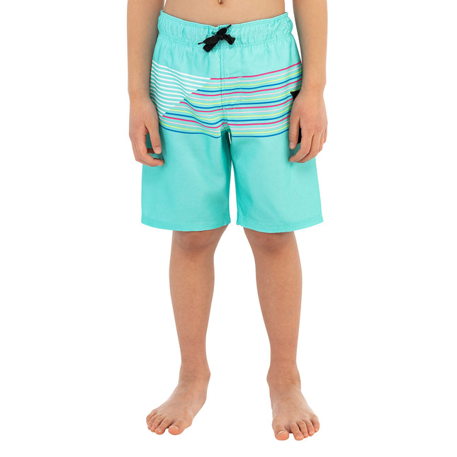 Hurley Boys' Pull on Swim Trunks, Aurora Green/Slash, 4