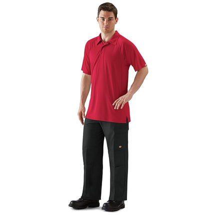 Red Kap Men's Standard Active Performance Polo Shirt, Large Tall Red