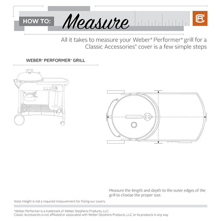 Classic Accessories 55-421-015101-EC Ravenna Grill Cover for The Weber Performer - Taupe