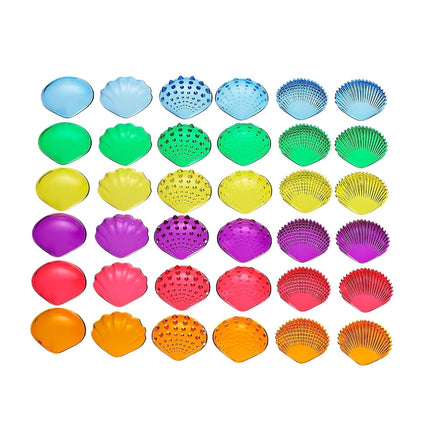 edxeducation Tactile Shells, Set of 72, Translucent, Ages 18m+