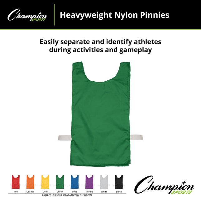 Champion Sports NP1GN Heavyweight Nylon Pinnie Green