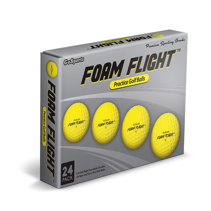 GoSports Foam Flight Practice Golf Balls 24 Pack - Yellow