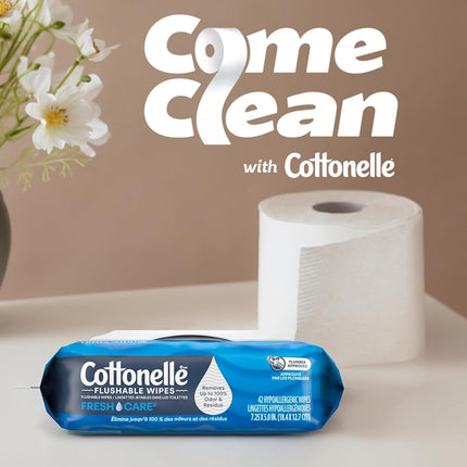 Papier toilette Cottonelle Ultra Clean avec texture Active CleaningRipples, 24 rouleaux géants familiaux (24 rouleaux géants familiaux = 132 rouleaux réguliers) (4 paquets de 6), 353 feuilles par rouleau, l'emballage peut varier, blanc