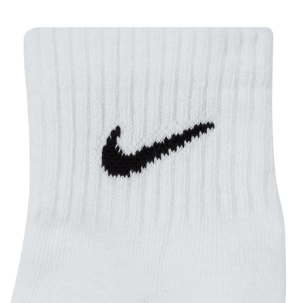 NIKE Men's Everyday Cushion Ankle Socks pair Of 3 , White/Black, M UK