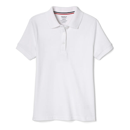 French Toast Big Girls' S/S Fitted Knit Polo with 