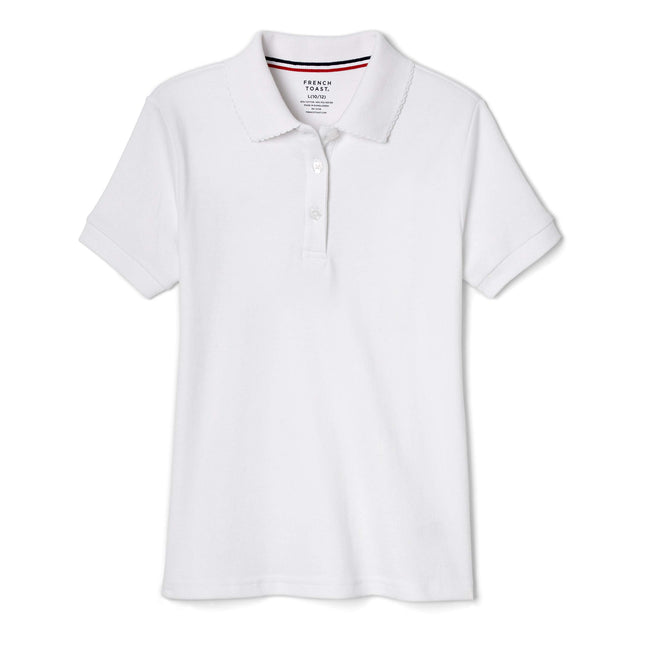 French Toast Big Girls' S/S Fitted Knit Polo with 