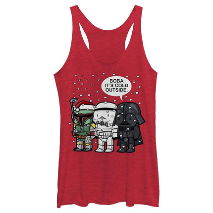 Star Wars, débardeur dos nageur Boba Il Fait Froid de couleur rouge, taille très grand pour junior