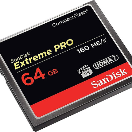 SanDisk Extreme Pro 64 GB 160 MB/s CompactFlash Memory Card - Black/Gold/Red