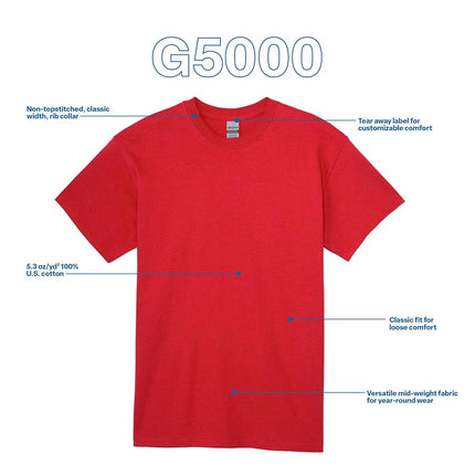 Gildan Men's Shirt (Pack of 2), Red (3-Pack), XL