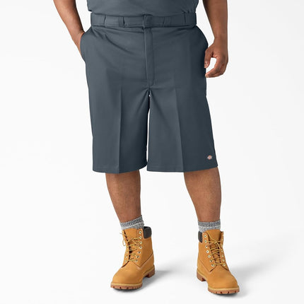 Dickies Pantalones Cortos de Trabajo Holgados con Parte Frontal Plana para Hombre, Gris Diésel, 44 Regular