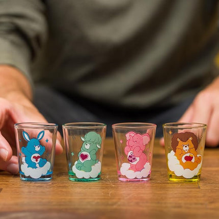 Silver Buffalo Care Bears Cousins, 4 Pack Mini Glass Set, 1.5oz