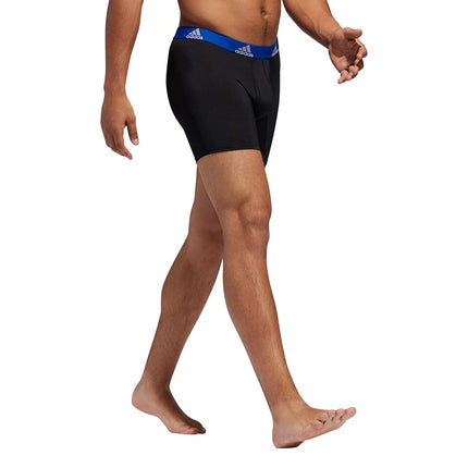 adidas Men's Big & Tall Performance Boxer Brief Underwear (3-Pack) Boxed, Black/Collegiate Royal Blue/Scarlet Red, XX-Large