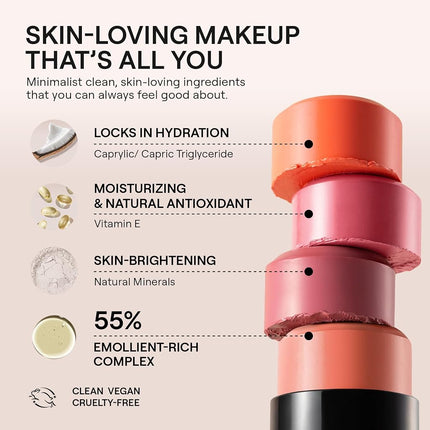 NUDESTIX Nudies Bloom Dewy Blush Stick Cherry Blossom Babe 7g – Dewy Cream Blush for Cheeks, Eyes & Lips – Glass Skin Glow, Buildable Colour, Cool Fresh Rose