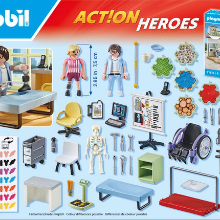 Playmobil 71617 Action Heroes: Orthopedics, caring treatment of patients, made from over 80% recycled and bio-based materials, detailed play sets suitable for children ages 4+