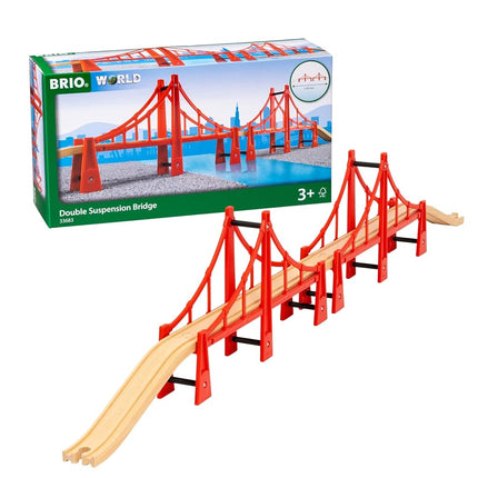 BRIO 33683 Double Suspension Train Bridge for Kids