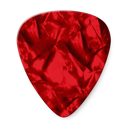 Dunlop 483R09TH Genuine Celluloid, Red Pearloid, Thin, 72/Bag