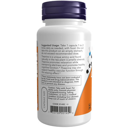NOW L-theanine, 100 Mg, 90 Capsules